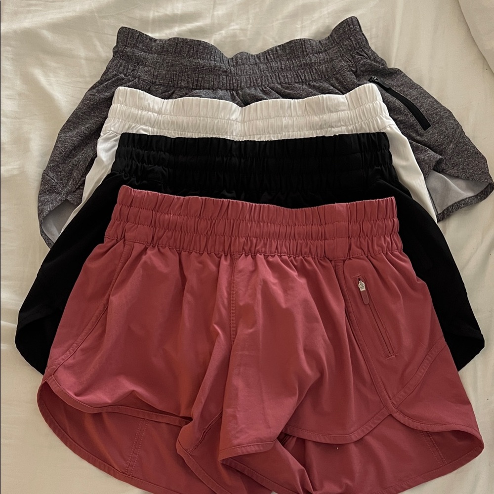 Discontinued Style! Lot of 4 Lululemon Tracker 4 inch Inseam shorts